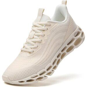 Women's Cream Athletic Tennis Walking Shoes Fashion Sport Running Sneakers
